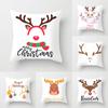 Veselé Vánoce Home Decor Santa Elk povlak na polštář vánoční ozdoba