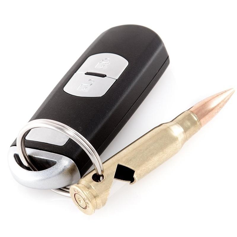 Bullet Shell Shape Bottle Opener Beer Soda Gold Keychain Key Ring Bar Tool Gifts