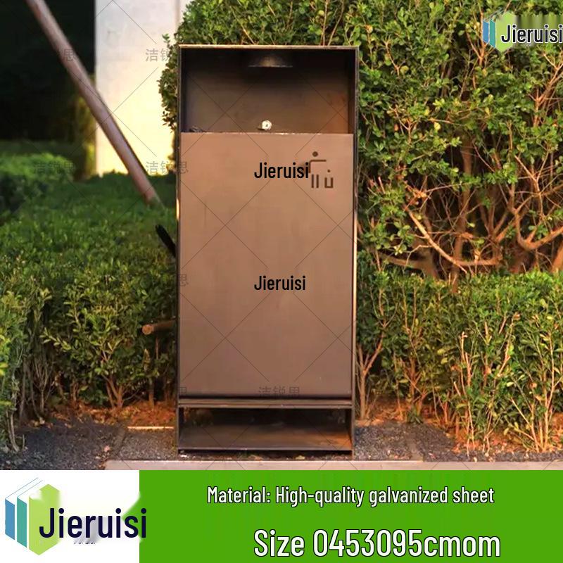 Stainless Steel Outdoor Trash Bin for Hotels, Parks, and Malls