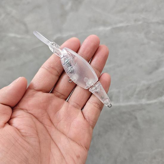 Hard Bait Fishing Lure Realistic Looking Transparent Design Streamlined Body Compact Portable Artificial Lure Fake Bait