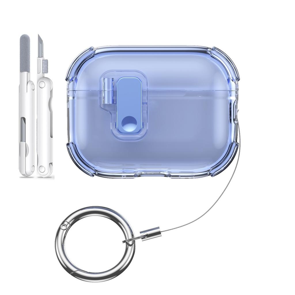 for AirPods Pro 3 Case Cover with Cleaning Kit Secure Lock Clear Case Soft TPU Protective Cover For AirPods Pro 3 with Keychain