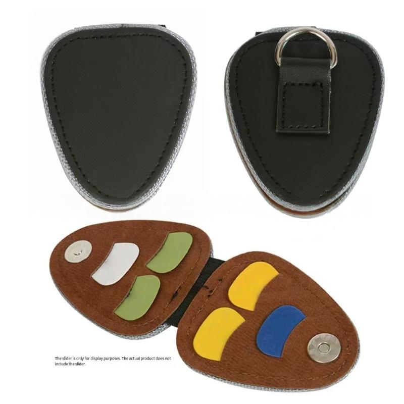 PU Leather Plectrum Holder Box Durability Magnetic Guitar Pick Box Multifunctional for Guitar Player