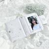 PVC Photo Card Organizer 3-inch Card Album White Snowflake Design Fan Card Storage Book Organizer Case Celebrity Card Holder