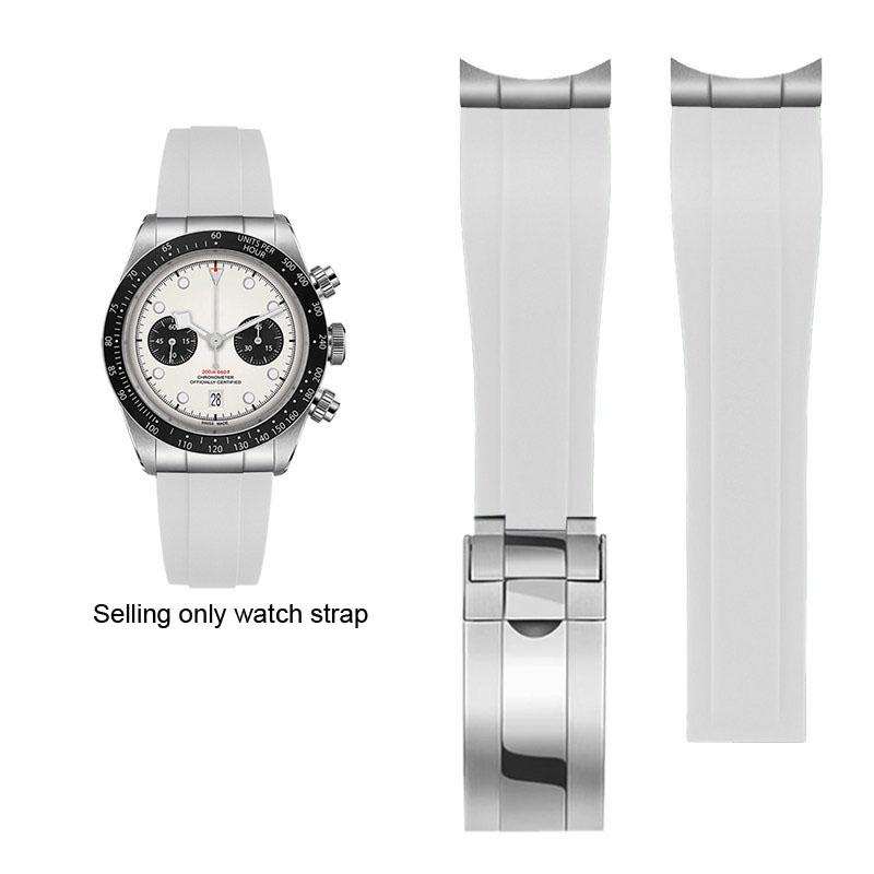 Miękki Gumowy Pasek do Tudor 39mm 1958 BB58 Black Bay Panda Pro Black Shield Pasek do Zegarka Stalowy Złącze Końcowe Bransoleta 20mm 21mm 22mm