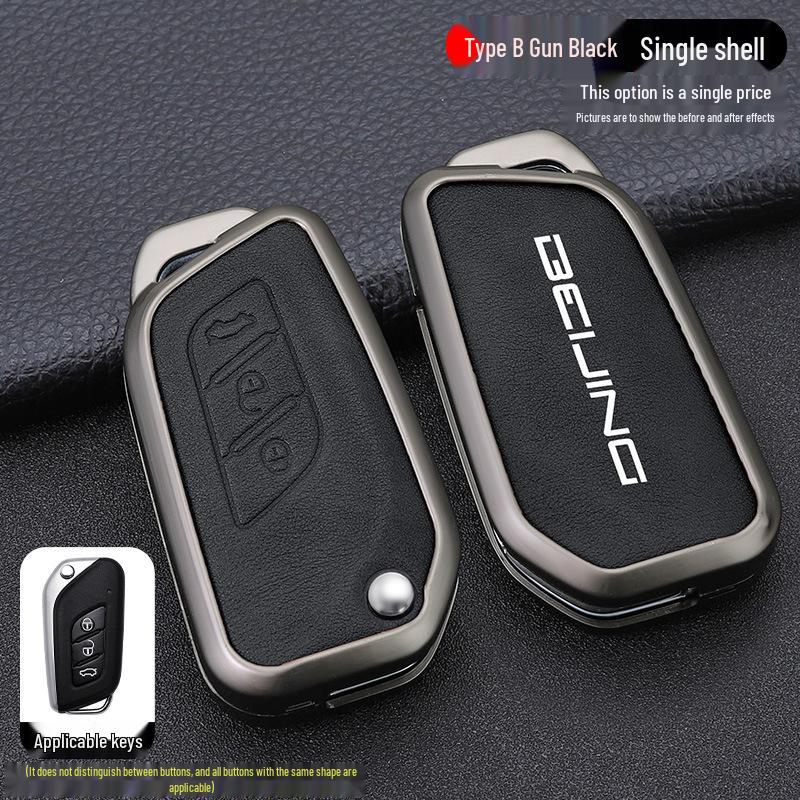 Beijing X3, Senbao X25, X35, BAIC Changhe Q25/Q35, EC5 EV/EX Autoschlüsselhülle gray