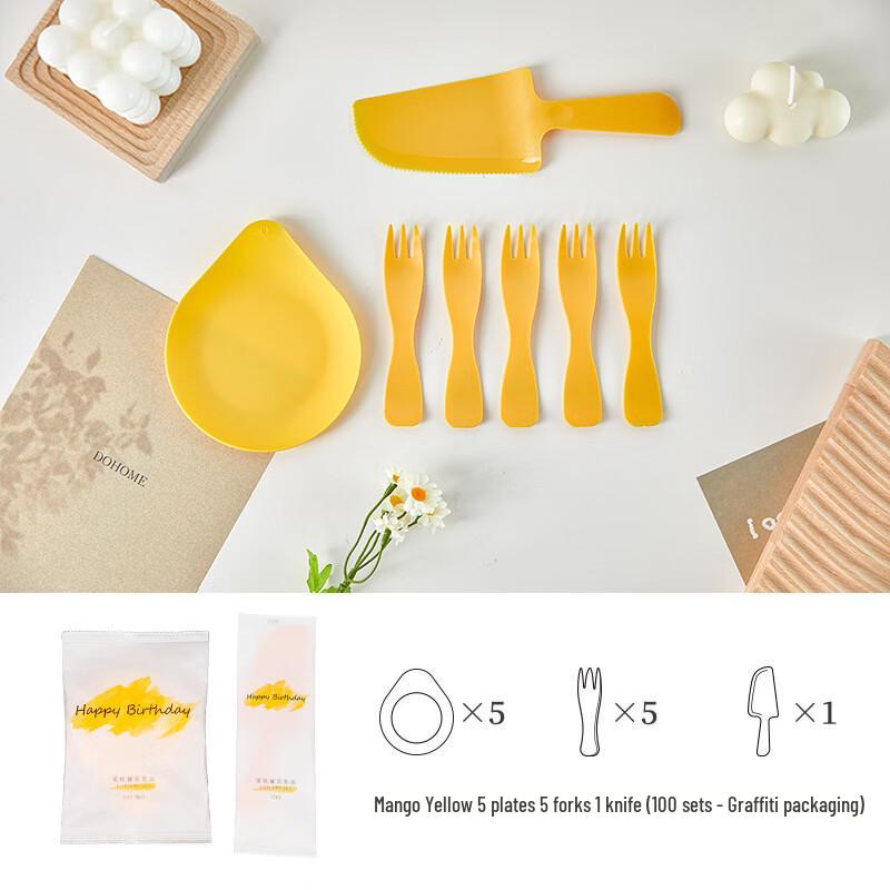 Yinmei Disposable Cake Cutlery Set