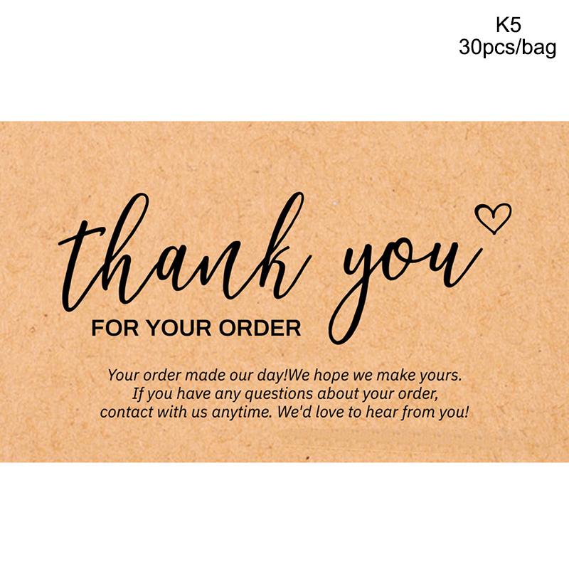 50/100/500ST Tack för din beställning Affärskort Shopping Köp Tack Hälsningskort Uppskattningskort För Små Företag