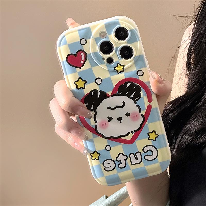 Zhitai Protective Air Cushion Case for iPhone 12/11, 14 Pro, 13, 15 - Cartoon Design