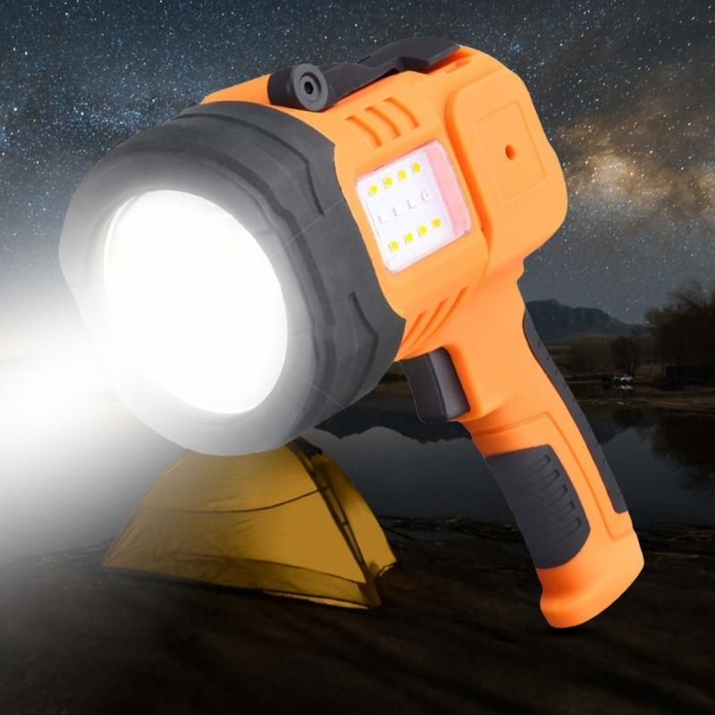 High Lumen LED Spotlight Flashlight, USB C , Waterproof Searchlight for Camping Boating Outdoor Adventures