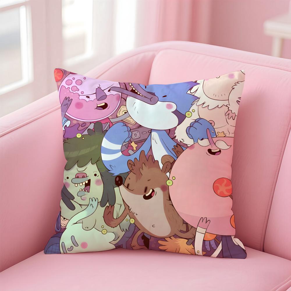Regular Show Pillow American Cartoon Cushion Cover Linen Pillowcase Cover Soft Decor For Sofa Home Room