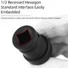 Professional 1/2Inch Drive Universal Joint Adapter Reinforced Steel Construction Square Socket For Power Tool