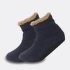 Men's Non-Slip Fleece-Lined Warm Socks - Mid-Calf, Indoor Winter Floor Footwear