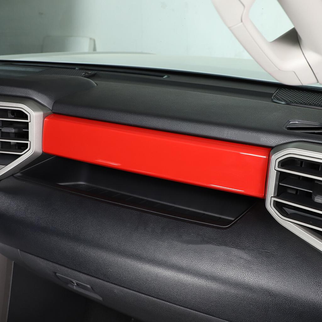 LHD Red Interior Dashboard Cover Strip Trim For Toyota Tundra 2024