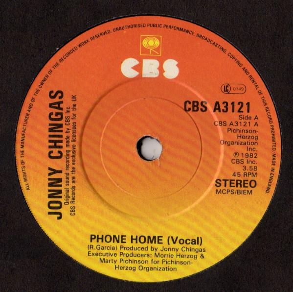 

7inch Record JONNY CHINGAS - Phone Home CBSA3121 CBS 1982 UK Dance & Electronica Used