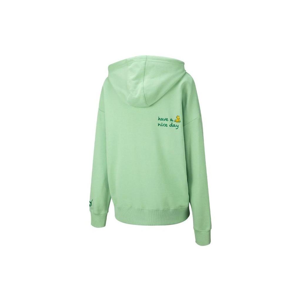 Puma Letter Pattern Printed Casual Hoodie Women hoodies Mint-Green 539960-32