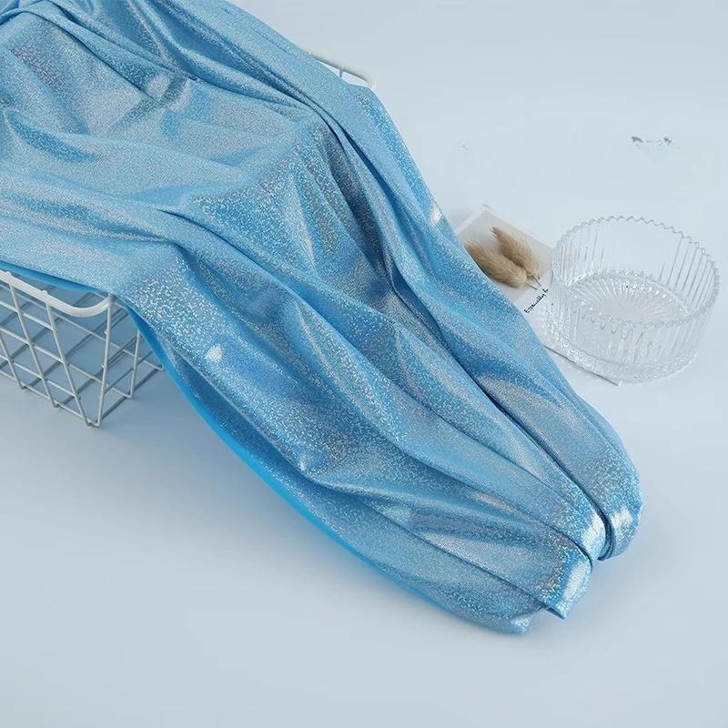 100x150cm Polyester Glitter Laser Fabric Iridescent Holographic Wedding Party Background Doll Clothing Decor Material DIY