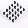Black Flat Buckle Double Hole Hand-Sewn Crystal Glass DIY Accessories