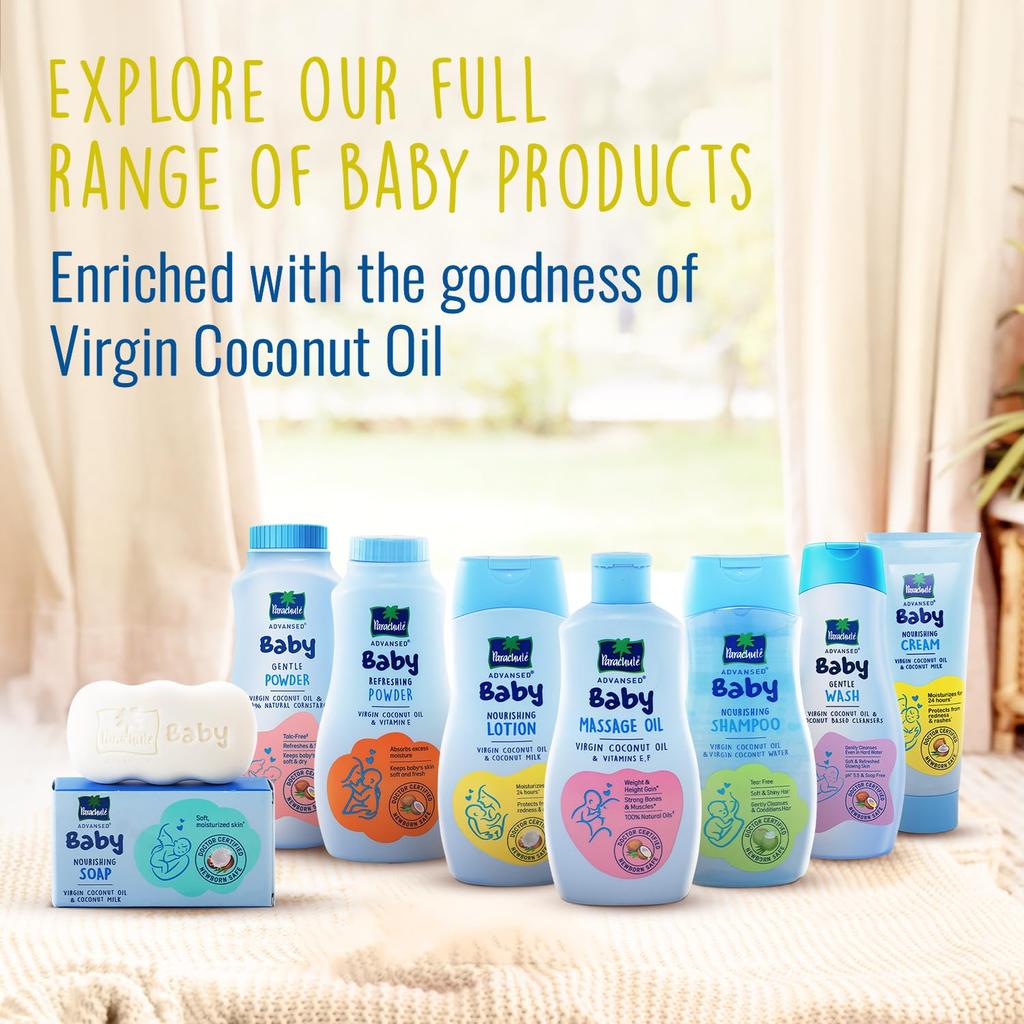 Parachute Baby Lotion 410ml For Newborns With Virgin Coconut Oil pH 5.5 | 24H Moisture | Doctor Tested Hypoallergenic Skin Care