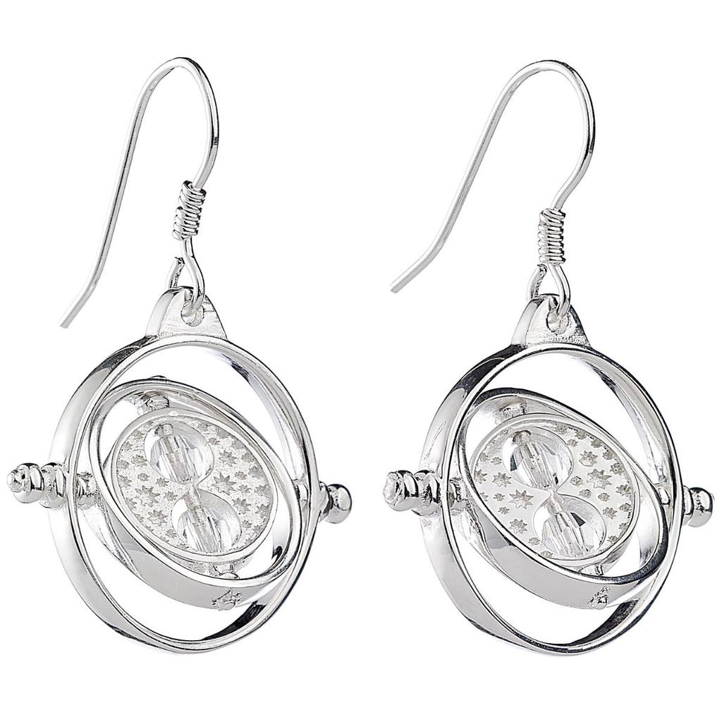 Harry Potter sterling silver Time Turner Drop Earrings with crystals