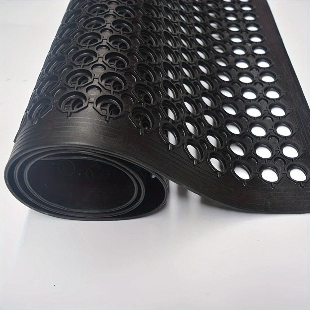 New Rubber Rubber Matting Black Anti Slip Door Rug Modern Style Door Mat Home Kitchen
