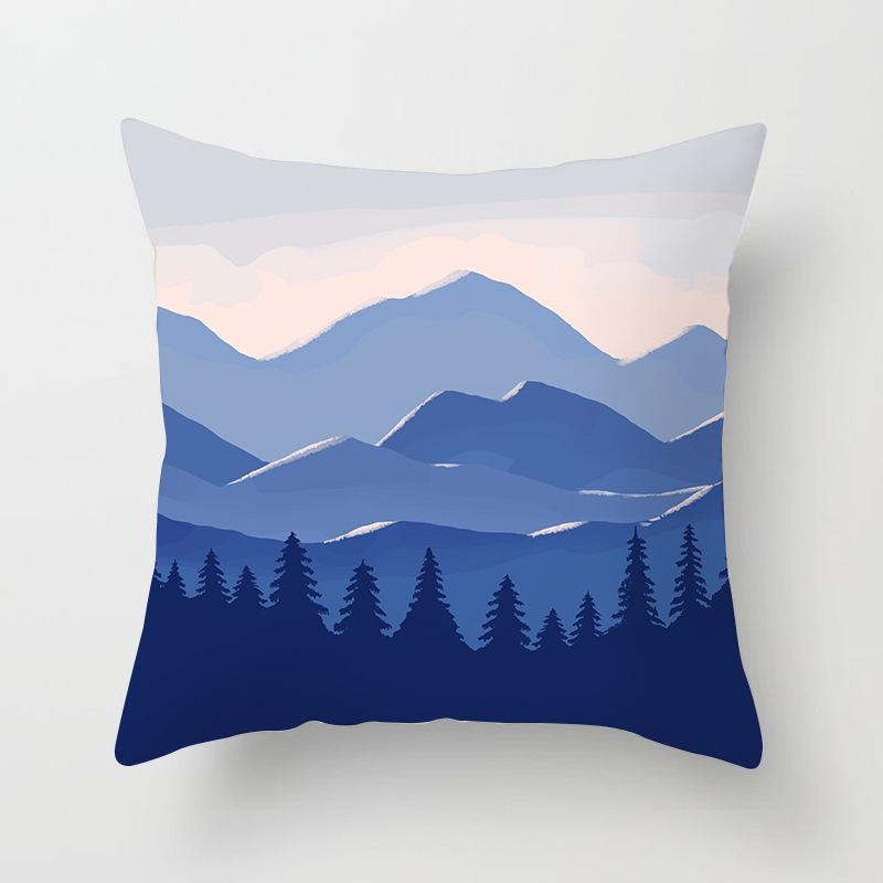Ins Homewares Dusk Trees Sofa Car Pillow Cover Office Cushion Cover