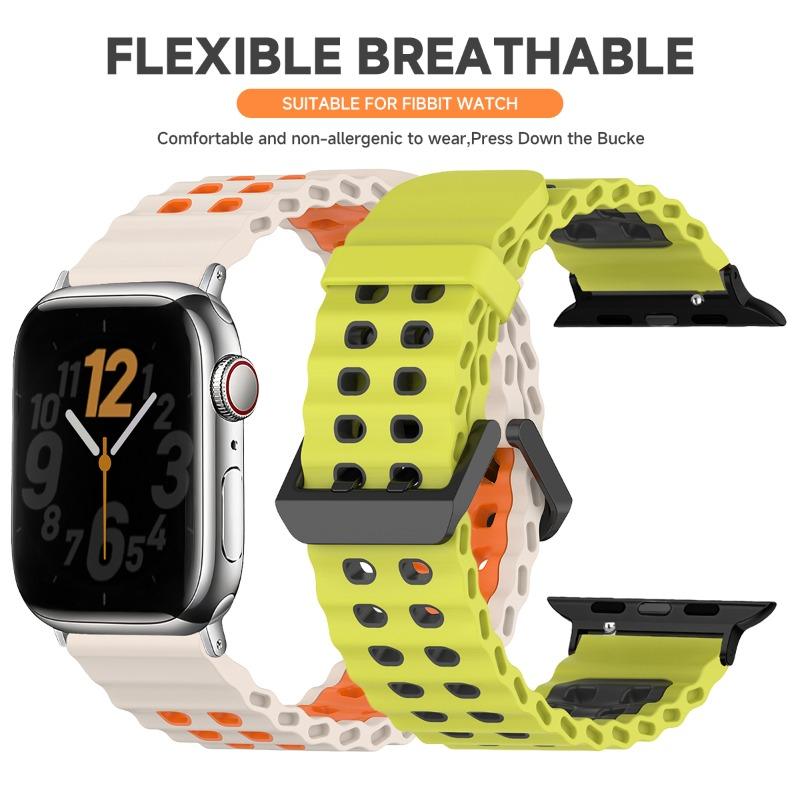 Silicone Strap for Apple Watch Ultra 3 49mm Band Breathable Bracelet for iWatch Series 11 10 42 46mm 9 8 7 6 SE 45mm 44mm Strap