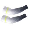 One Pair Sports Sleeve Lightweight Breathable Unisex Ice Silk Compression Arm Sleeve for Cycling Sun Protection White M