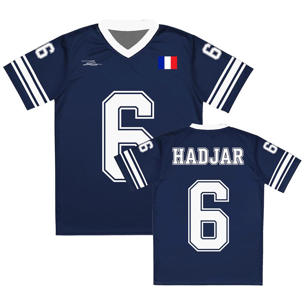 

Male Tees Racing Driver Isack No.16 Hadjar Jersey Fashion Design Graphic 3D Print T-shirt Summer V-neck Short Sleeve Loose Tees XXS