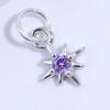 S925 Silver Miniature Zircon Eight-star Shaped Charms Diy Jewelry Making Accessories Earring Necklace Parts Shiny Fitt