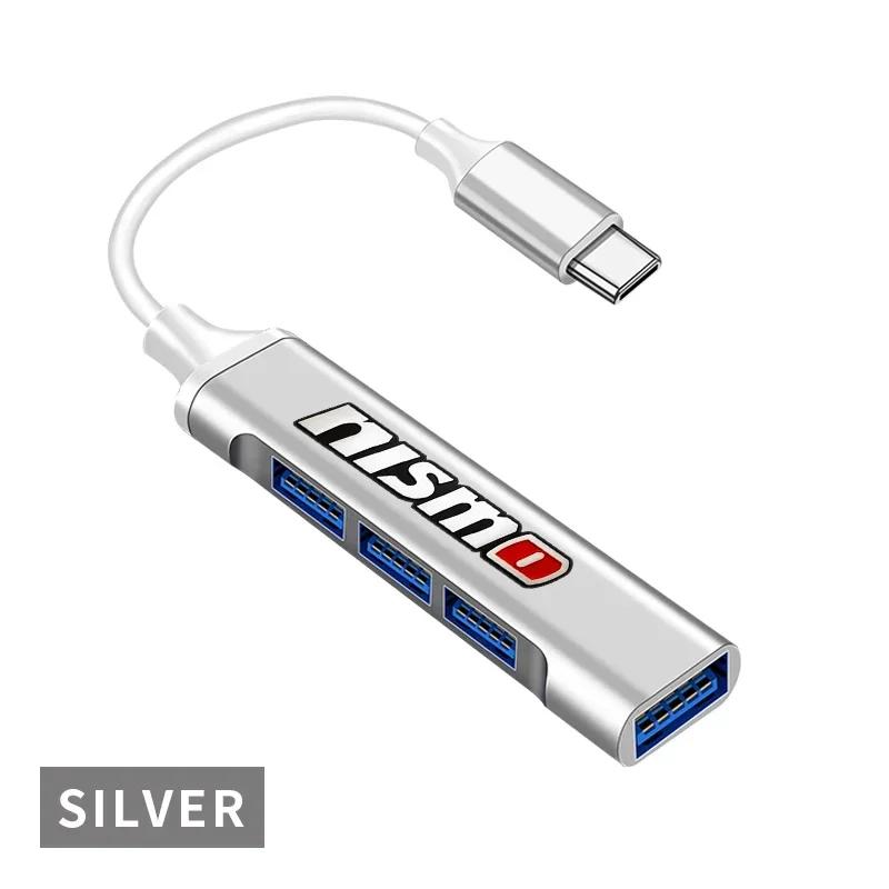 

Car Logo Type-C USB to USB Adapter Charge Interface Converter For Nissan Nismo Tiida Teana GTR Juke Qashqai Auto Accessories For Nismo
