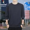 Woodpecker 2025 Men's Spring/Autumn Cotton Round Neck Hoodie Pullover Long Sleeve T-shirt