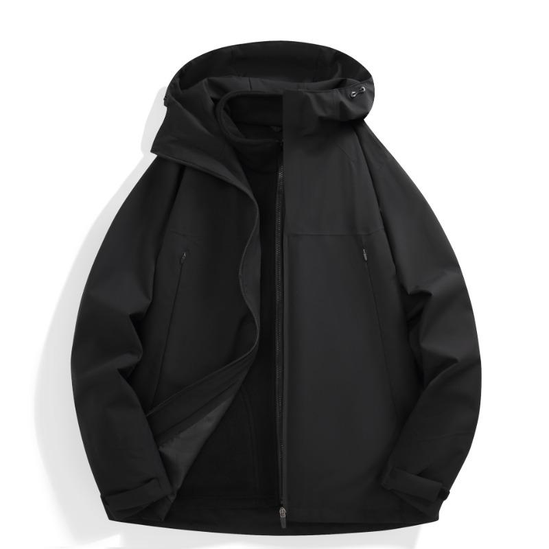 

Женская куртка ветрозащитная и водонепроницаемая три-в-одном с флисовой подкладкой для занятий спортом на открытом воздухе, альпинизма, со съемным пальто 5XL