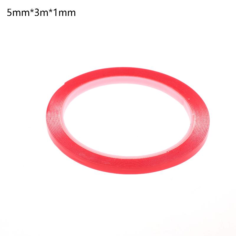 3Meter 10/20/30mm Width Transparent Tape Double Sided Tape Nano Tape Washable Adhesive Nano Traceless Sticker Glue Red