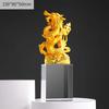 Customized Dragon Shaped Crystal Trophy Annual Meeting Awards Excellent Employee Souvenirs Home Decor Crafts Lettering Medal 1Pc