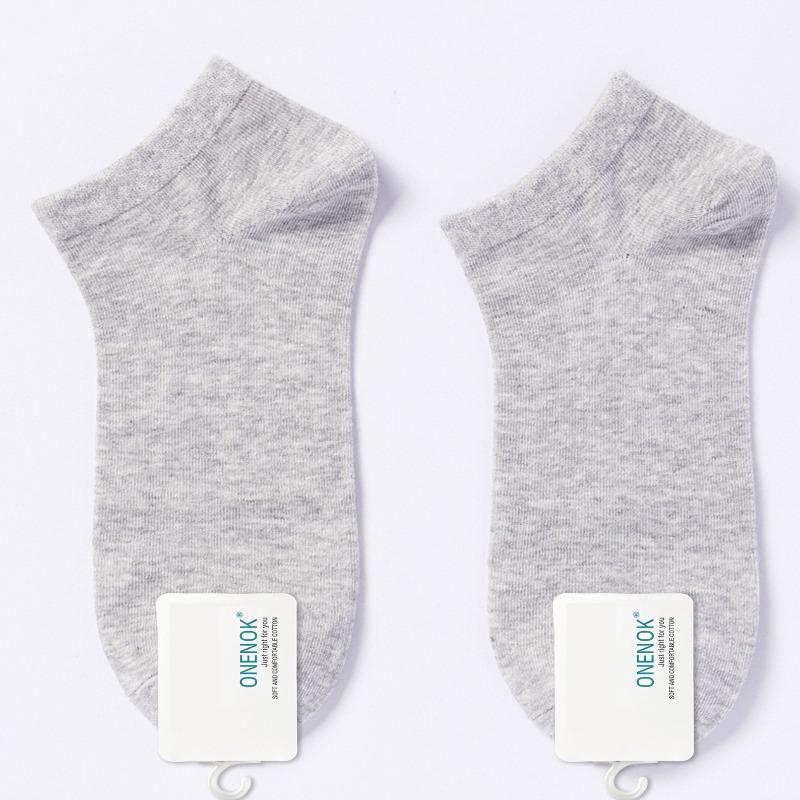 

Sock Short Cotton Anti-odor Antibacterial Breathable Shallow-mouth Boat Socks Summer Socks 1 pair світло-сірого кольору