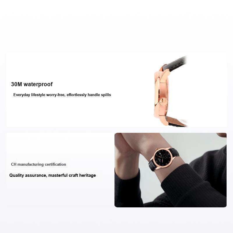 Tissot Men's Black Le Locle Automatic Mechanical Movet 30M Water Resistant Watch 39.3Mm Dial Stainless Steel Case Leather Strap T006.428.36.058.01