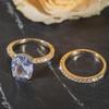 Exquisite and fashionable women's simple temperament multifunctional ring, personalized and creative high-end couple engagement set