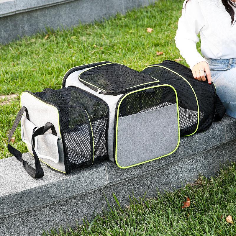 Cat Bags Can Be Folded To Expand The Pet Bag. Portable Car Pet Handbag Breathable Dog Bag.