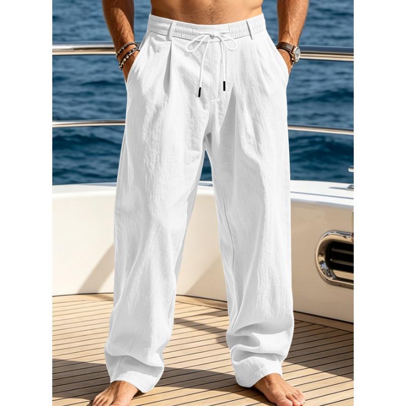American Style Mens Summer Loose Straight Breathable Long Casual Beach Sports Pants S
