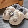 Winter Women Cotton Slippers Plush Warm Cotton Slippers Breathable Soft Non-slip Cotton Slippers