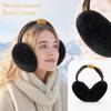 Foldable Headband Earmuffs, Plush Winter Ear Warmers for Women and Men, Cold