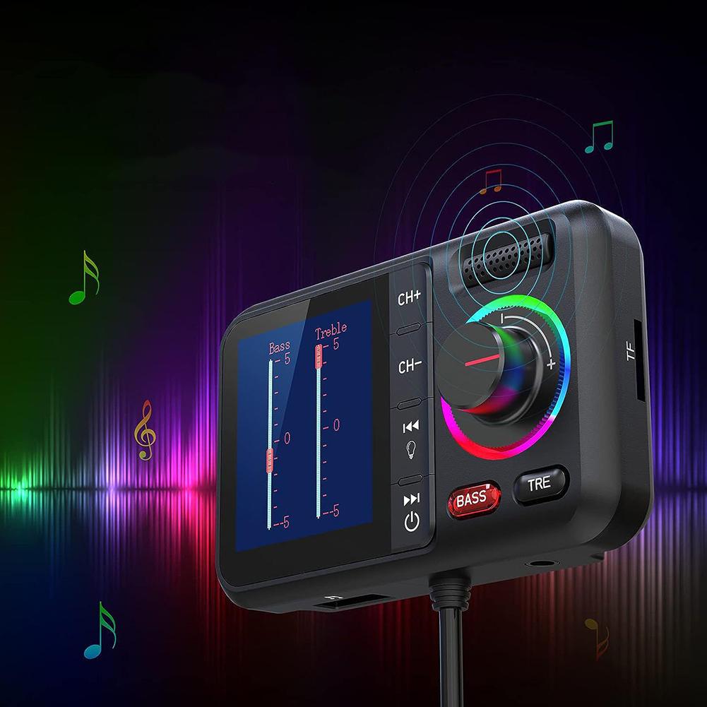 BT FM Transmitter Support QC3.0 Charging Wireless Car Adapter Hands-Free Call MP3 Music Player for Car