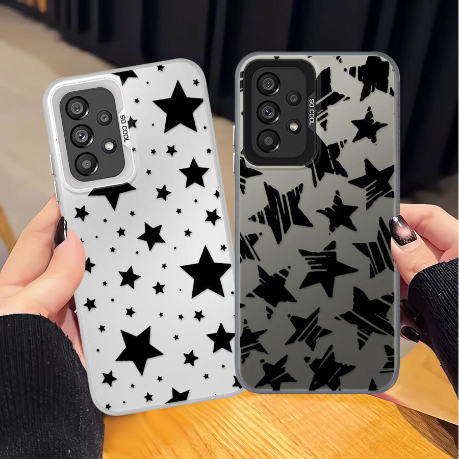 Soft Shell Case for Samsung Galaxy A26 A36 A55 A51 A56 A71 A35 A72 A73 A52 A53 A54 Five Pointed Star