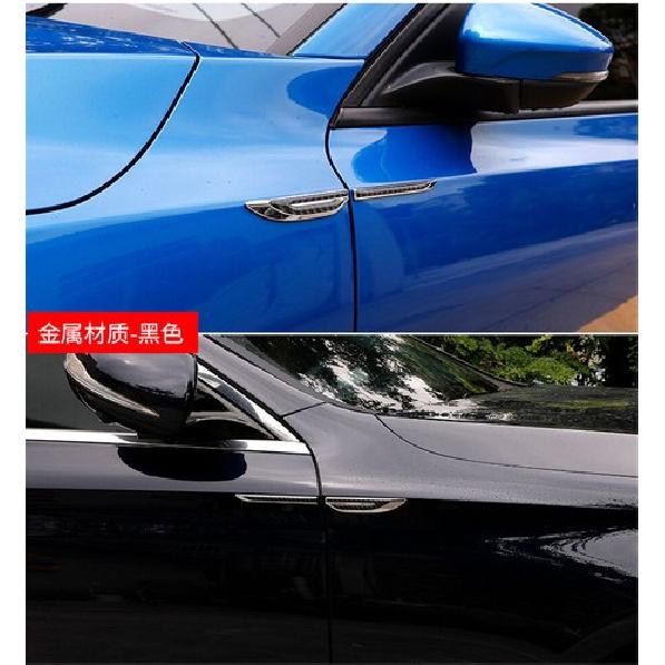 2Pcs Side Fender Vent Wing Sticker Cover Carbon Fiber Body Trim Car Accessories