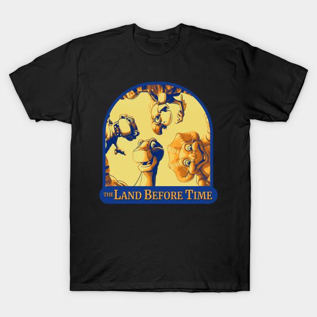 

Men Black Print T-shirt Land Before Time Family Retro No-Cut Transfer Paper Print Cotton Tshirt XL чёрный