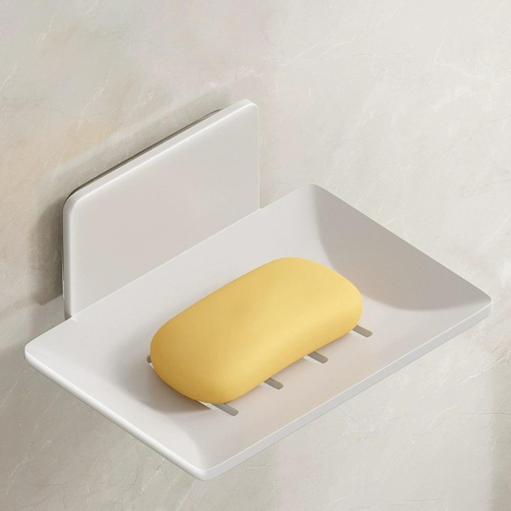 

Премиальный настенный поддон для хранения мыла, неперфорированный, дренажный, полка для хранения в душе, нержавеющий алюминиевый ящик для мыла, туалет белый
