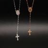 Three-color Cross Virgin Necklace, European and American Women's Popular Pendant Jewelry