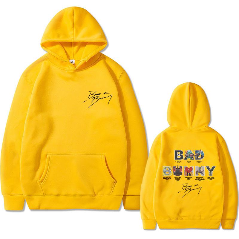 Rapper Bad Bunny Obal hudebního alba Podzimní mikina s kapucí Pánská a dámská Super velká kšiltovka Sportovní oblečení Pánská mikina