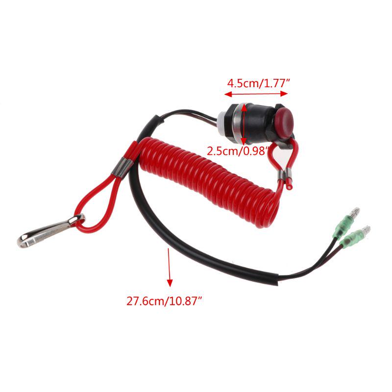 Boat Engine Motor Lanyard Stop Safety Tether Cord Safety Lanyard Suit for Most Board Engine