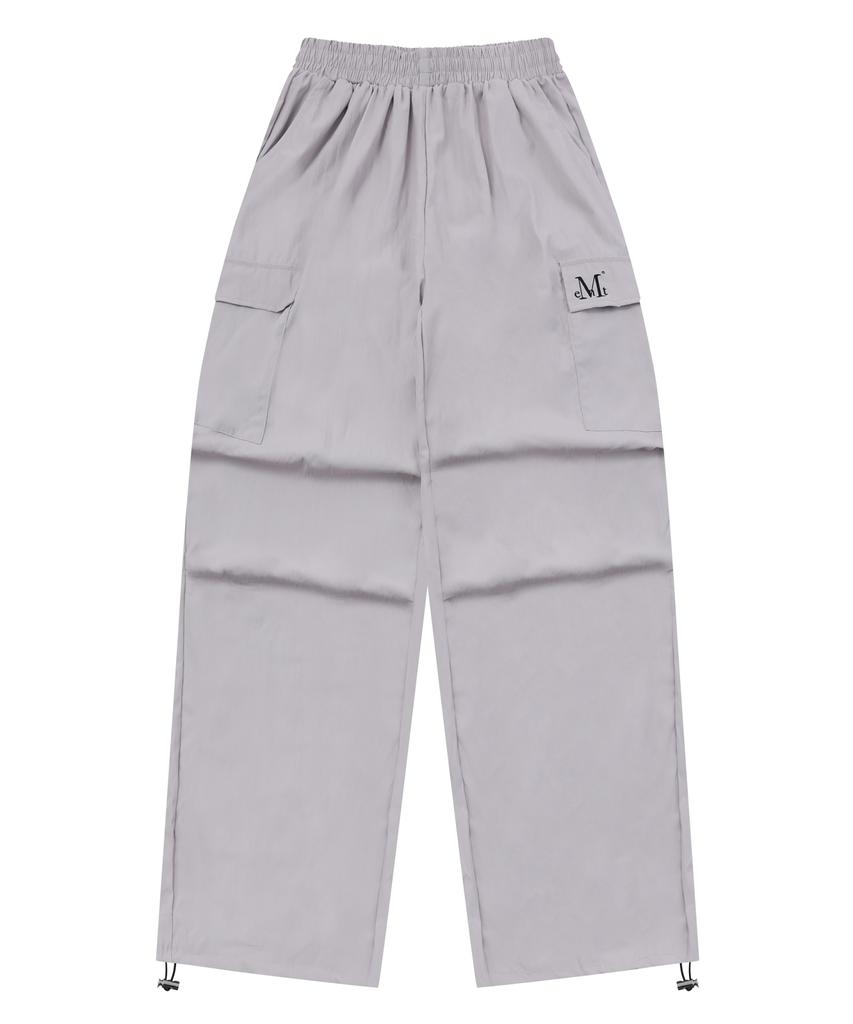 MUCENT Gross Poly Parachute Pintuck String Cargo Pants Unisex (5 Colors)